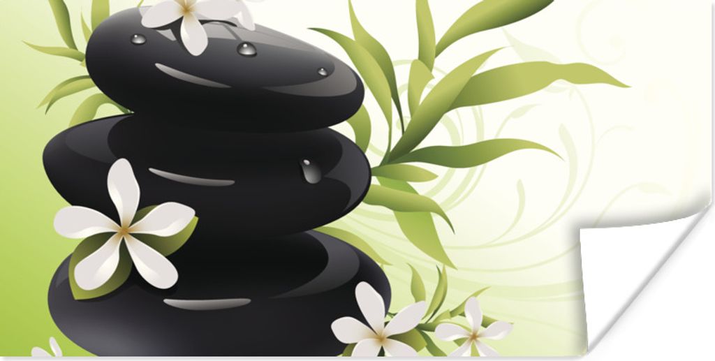 MuchoWow Poster Gestapelte Zen-Steine 120x60 cm - Bild