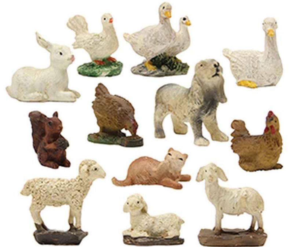 Krippenfiguren Tiere Hunde 3 teilig für Figuren 10-12 cm 