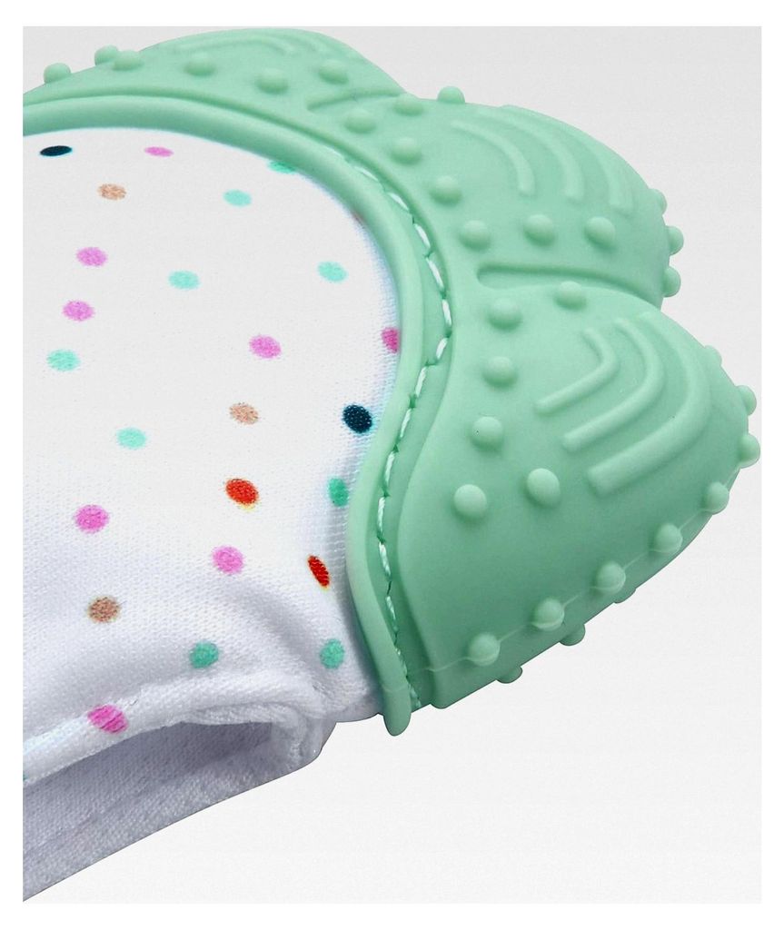 2er Baby Beißhandschuhe | Knisternde Handschuhe Beißring Spielzeug | Beruhigung bei Kinderkrankheiten, Schmerzlinderung, Schutzhandschuh für Bab...