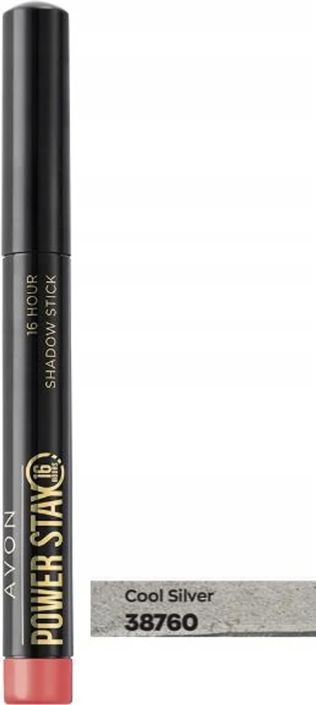 AVON Power Stay Crayon à paupières et contour 2-en-1 Cool Silver 1,6g