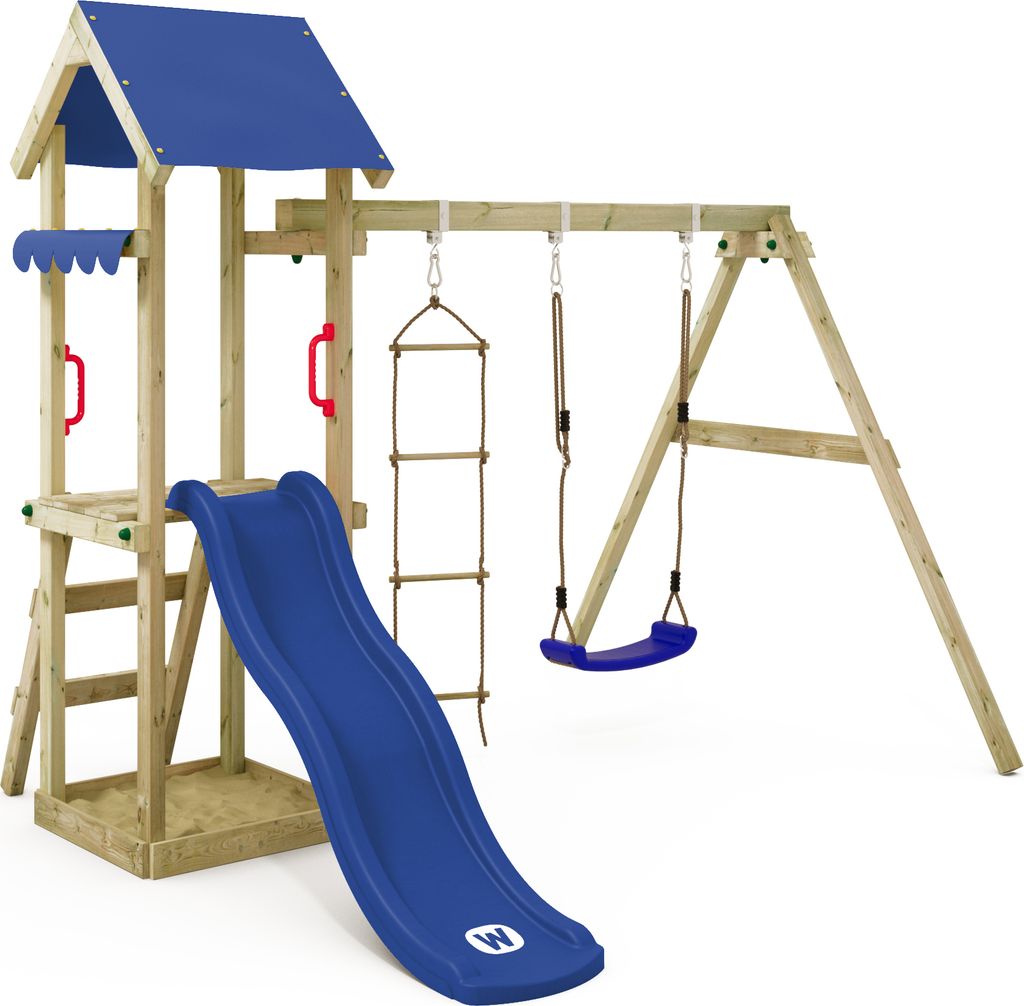 WICKEY Spielturm Klettergerüst TinyCabin mit Schaukel & Produktbild