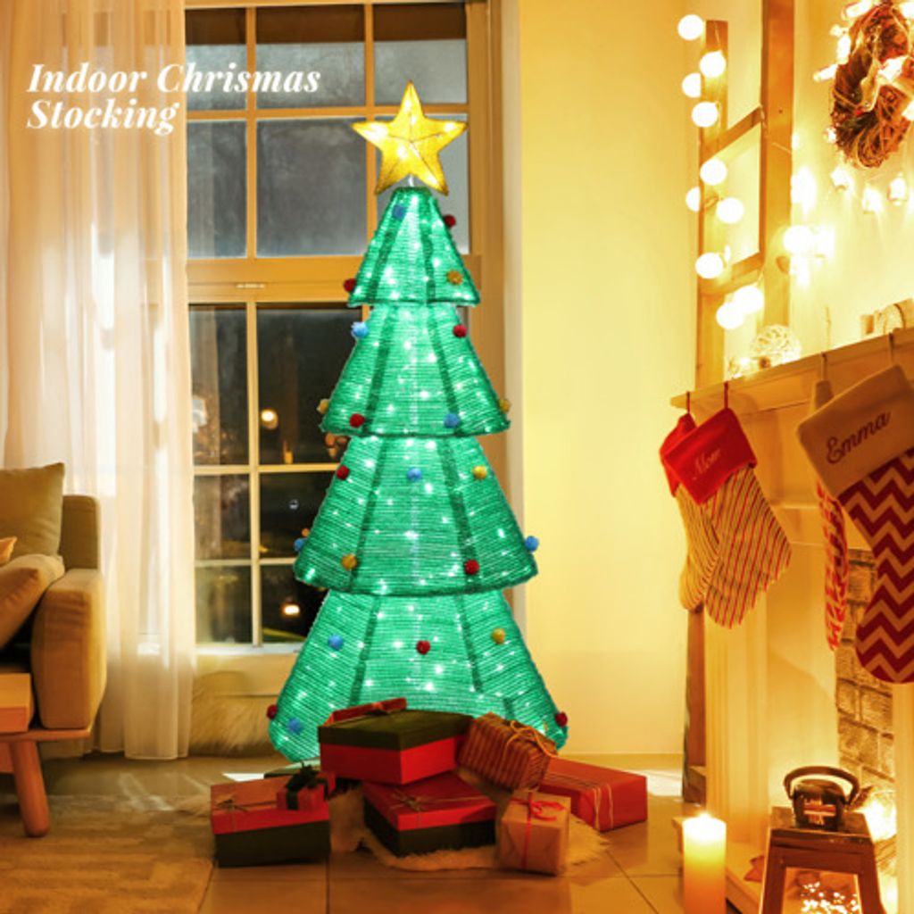 FCH Vorbeleuchteter Pop-up-Weihnachtsbaum mit 200 Produktbild 4