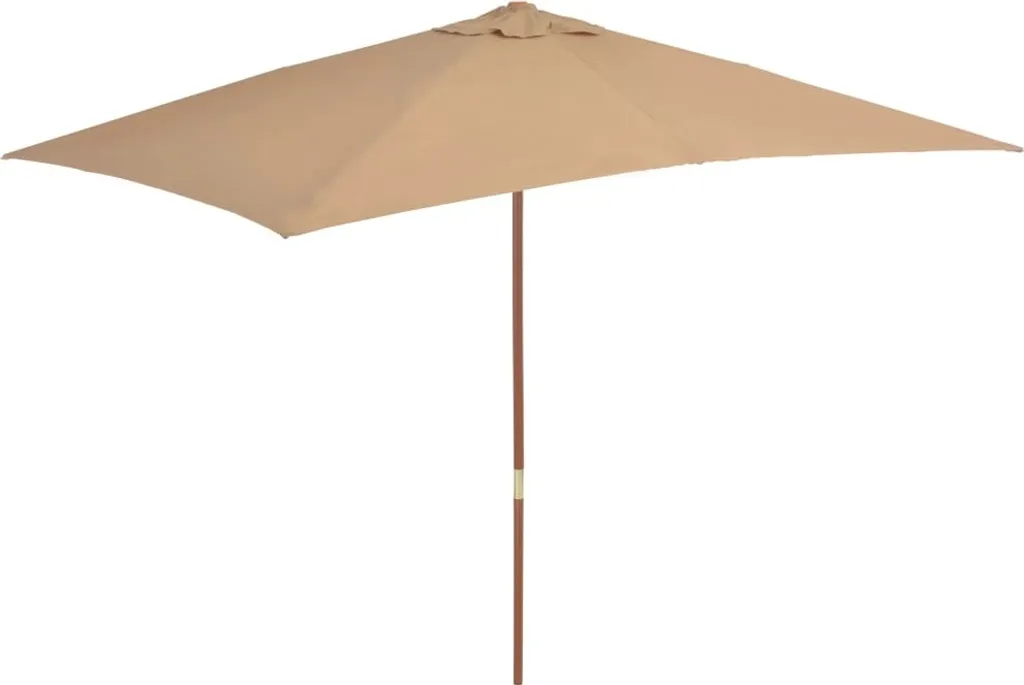 Ombrellone Legno 200x300 Taupe | Arredo Giardino The Living Store