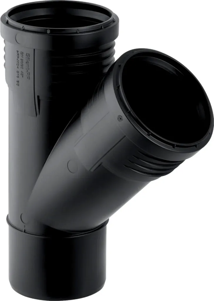 Geberit GE Silent-PP, derivazione, 45 gradi, d160 x 110 mm, 1 pz.