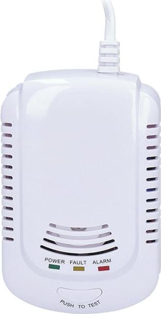 Solight Leckdetektor für brennbare Gase. Halbleitersensor, 85dB Sirene, Batterie-Backup