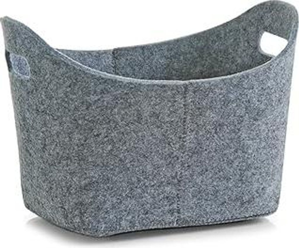 Zeller 14301 Korb, oval, Filz, grau
