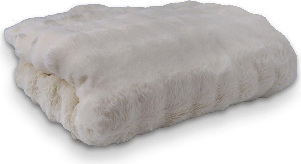 Fair De Luxe Kuscheldecke 100% Polyester | wärmende Wohndecke/Plaid vielseitig einsetzbar | Natur