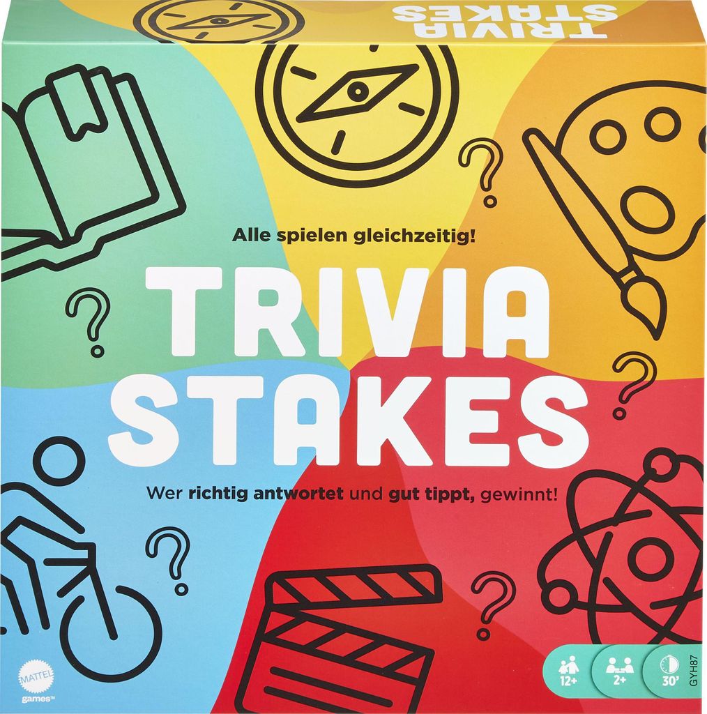 Mattel - Brettspiel - Trivia Stakes Quizspiel Produktbild 