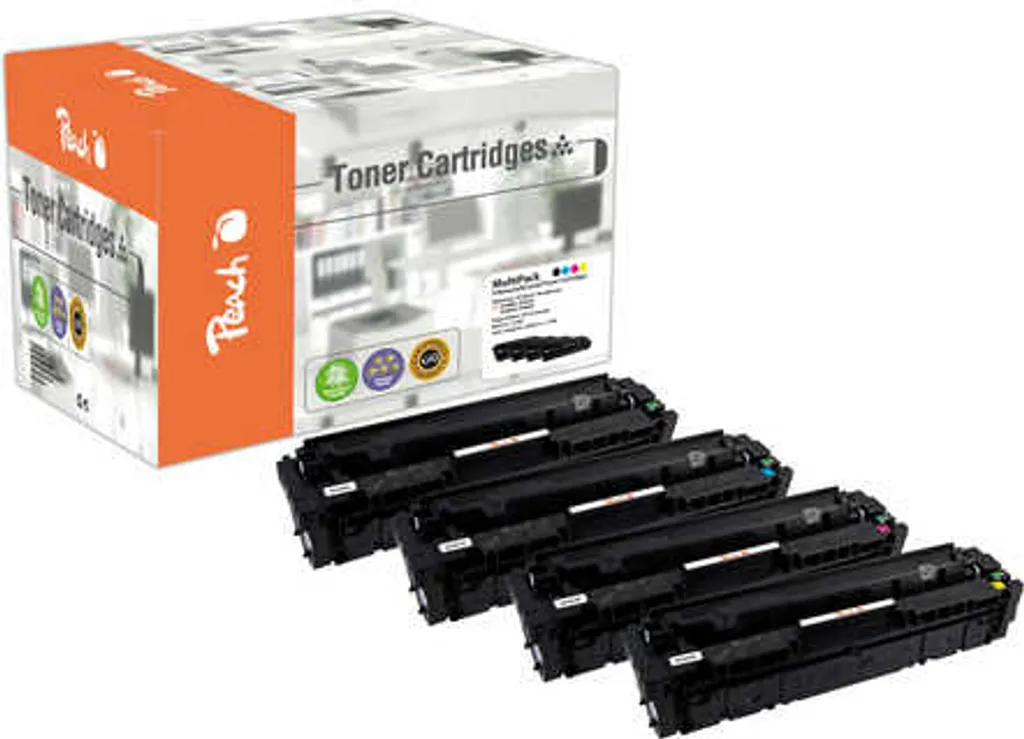 Cartouche Toner XL compatible HP 410X Peach remanufacturé Lot de 4 Couleurs