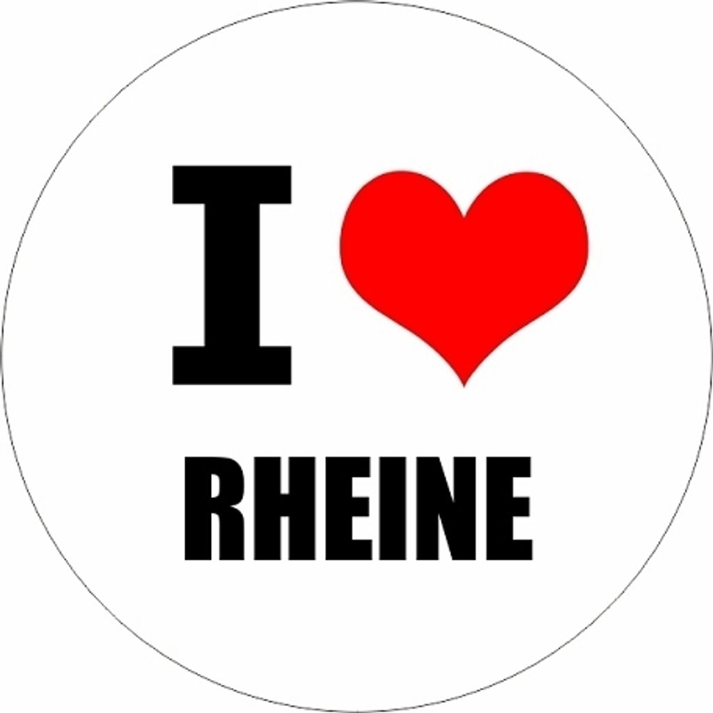 Kiwistar - Autoaufkleber - 5x5 cm - außen klebend - I love Rheine für Auto, Laptop, Fahrrad, LKW, Motorrad Aufkleber mehrfarbig JDM Decal Sticker...