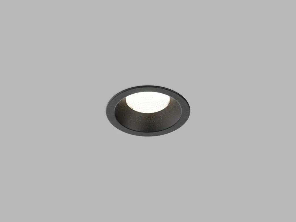 Spot encastrable LED noir 9W anti-éblouissement pour plafond bas