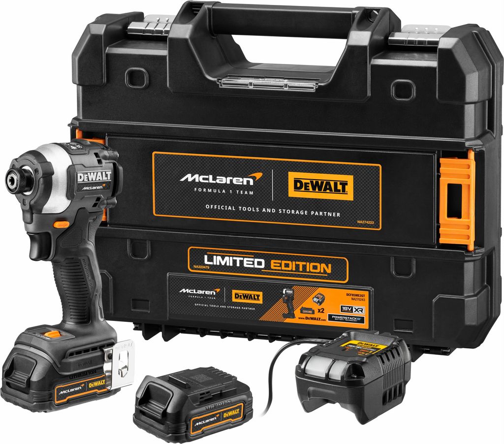DeWALT Akku-Schlagschrauber DCF85ME2GT-QW 18V 1,7Ah, 1/4 Zoll - McLaren Design