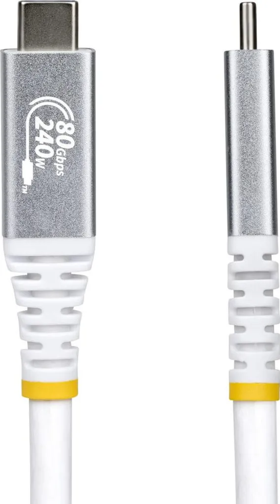 Câble USB Startech CC1M80GUSB4CABLEW Blanc 1m USB4 80Gbps 240W