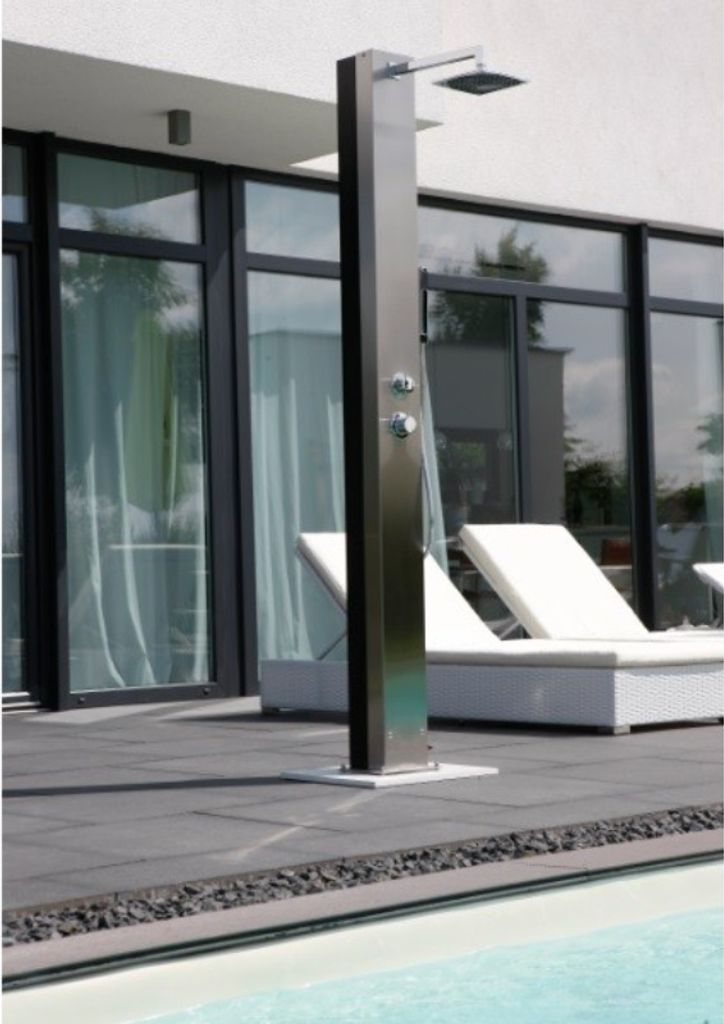 Eichenwald Modell 70 Solardusche Garten Glasdusche Trinidad