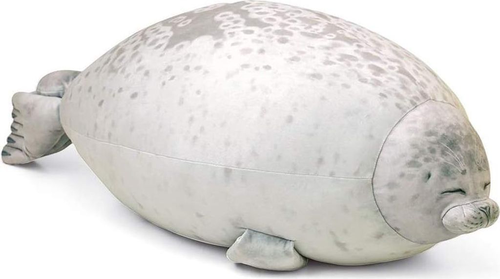 60 cm großes Robbenkissen, molliges Robbenkissen, niedliches Robben-Kuscheltier aus Baumwolle, bequemes, weiches Robben-Kuschelkissen, Rückenkiss...