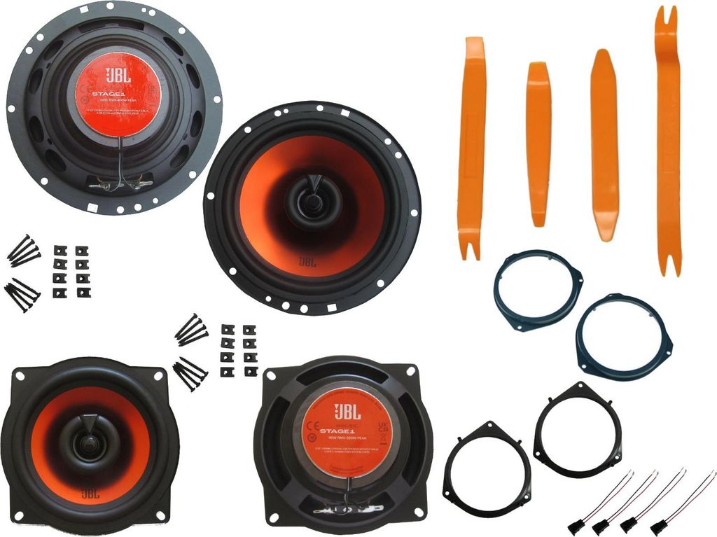 JBL Lautsprecher Set für Opel Omega B V94 Bj 94-02 Tür vorne hinten Bügel 720 W