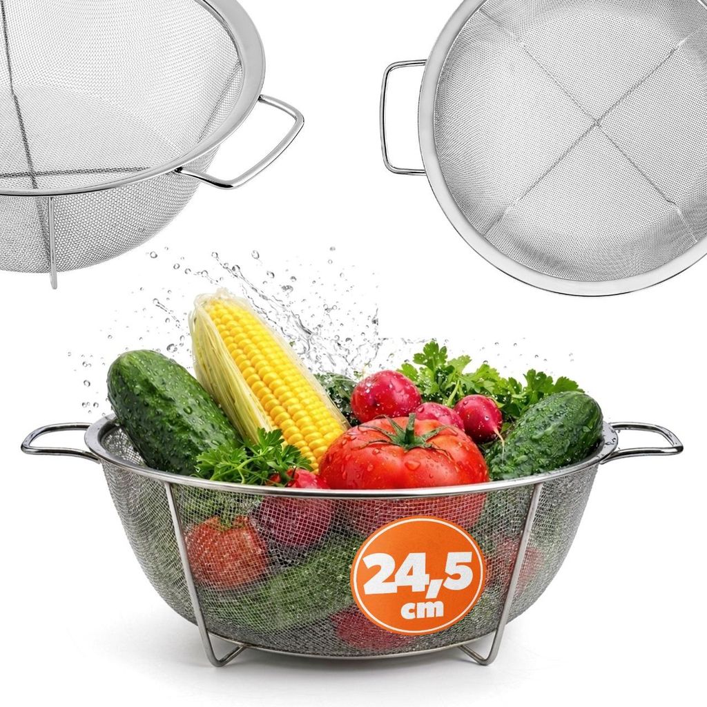 KADAX cedník cedník cedník 24,5 cm nerezové kuchyňské síto Obrázek produktu 