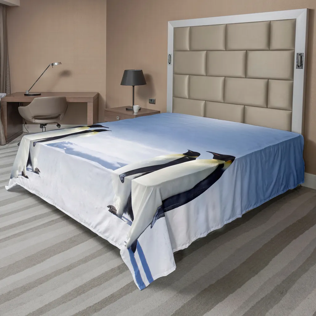 Lenzuolo Matrimoniale 275x260 ABAKUHAUS | Pinguini Viola e Grigio