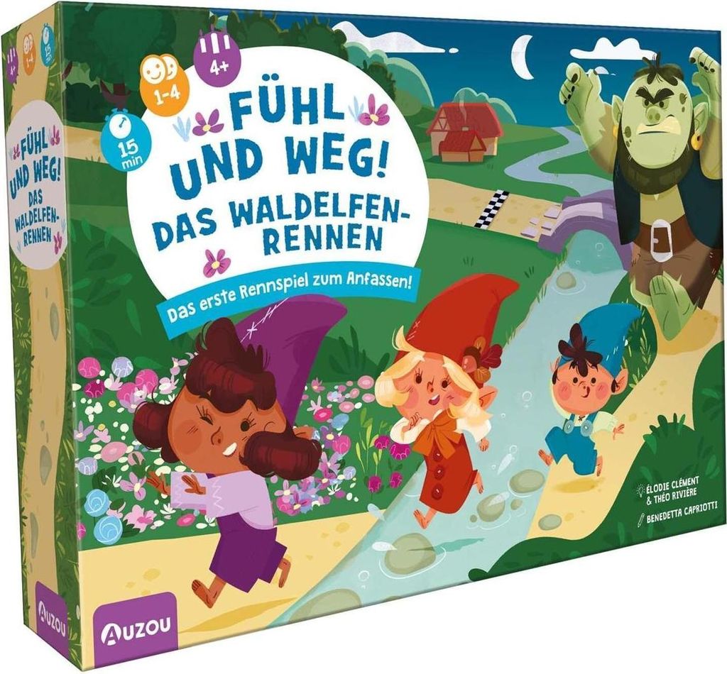 HUCH!, Fühl und Weg! Das Waldelfenrennen, Spannendes Elfen-Spiel, Suchspiel für Kinder, Kinderspiele ab 4, Interaktives Tastspiel, Für 1-4 Spiel...