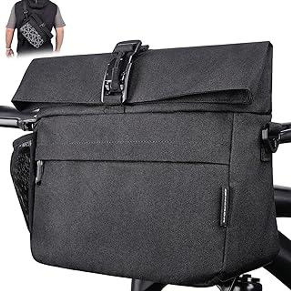 GXCROR Lenkertasche Fahrrad,9L,Fahrradtasche Lenker,Lenkertaschen,Fahrradlenkertasche mit Schultergurt