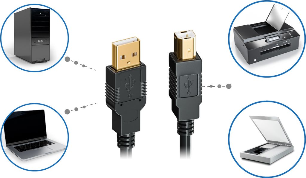 HeyNana x10 USB Stecker und Buchse 2.0 Typ A 4 Pin für Kabel mit Antenne Kunststoffgehäuse