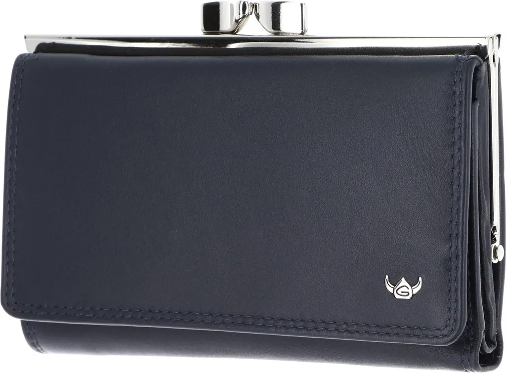 Golden Head Polo 2157 Portafoglio Pelle: Chiusura Scatto e RFID Blu