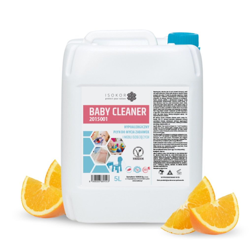 ISOKOR | Baby Cleaner | 5 l | Hypoallergener Spielzeugreiniger für Babys | Natürlicher Reiniger für Möbel, Textilien & Kinderzimmer