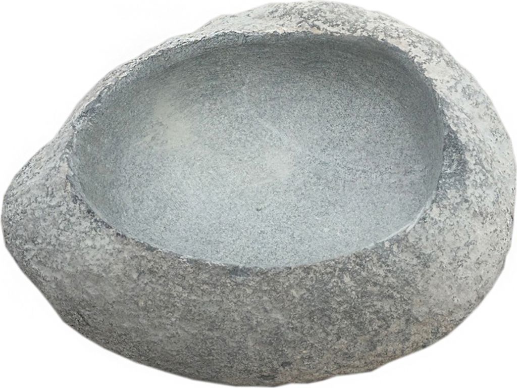 Dehner Vogeltränke, Ø ca. 35 cm, Höhe ca. 15 cm, Naturstein, grau