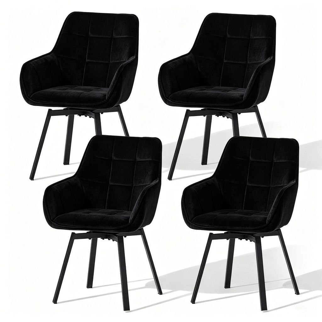 Lot de 4 chaises de salle à manger CLIPOP, chaises de salle Image du produit 