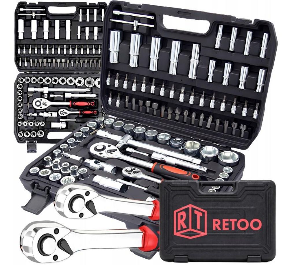 Steckschlüsselsatz, 108-teilig, Steckschlüsselkoffer, Torx-Bits