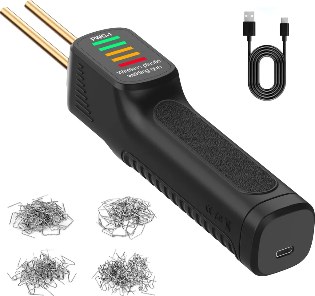 Kit Ripara Plastica a Batteria Ricaricabile - 200 Graffette Incluse - Offerta