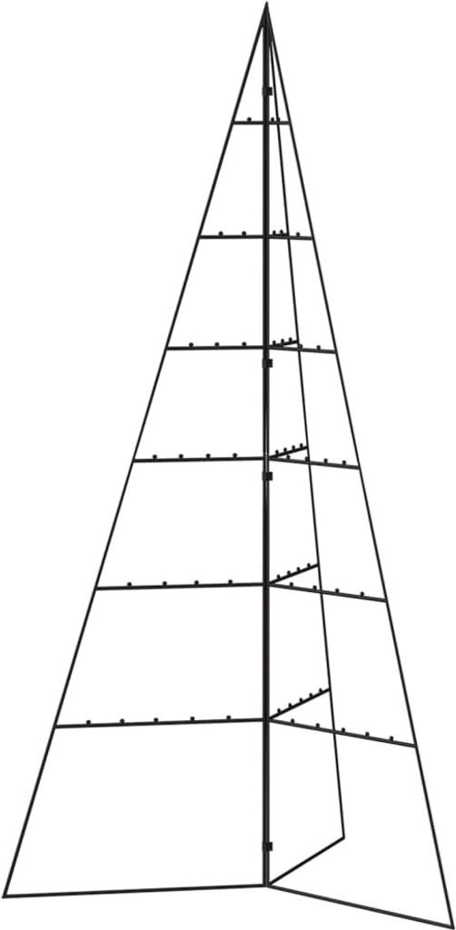 vidaXL Metall-Weihnachtsbaum für Dekorationen Schwarz 140 Produktbild 