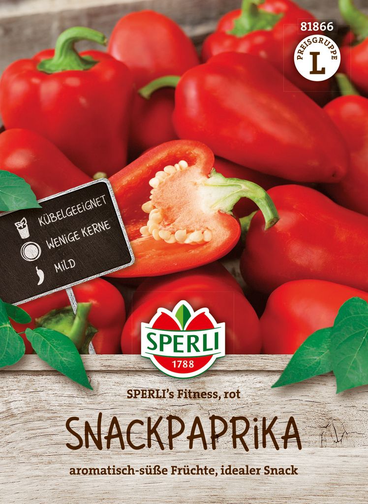 SPERLI Paprikasamen Fitness rot F1 Capsicum annuum 5 Pflanzen