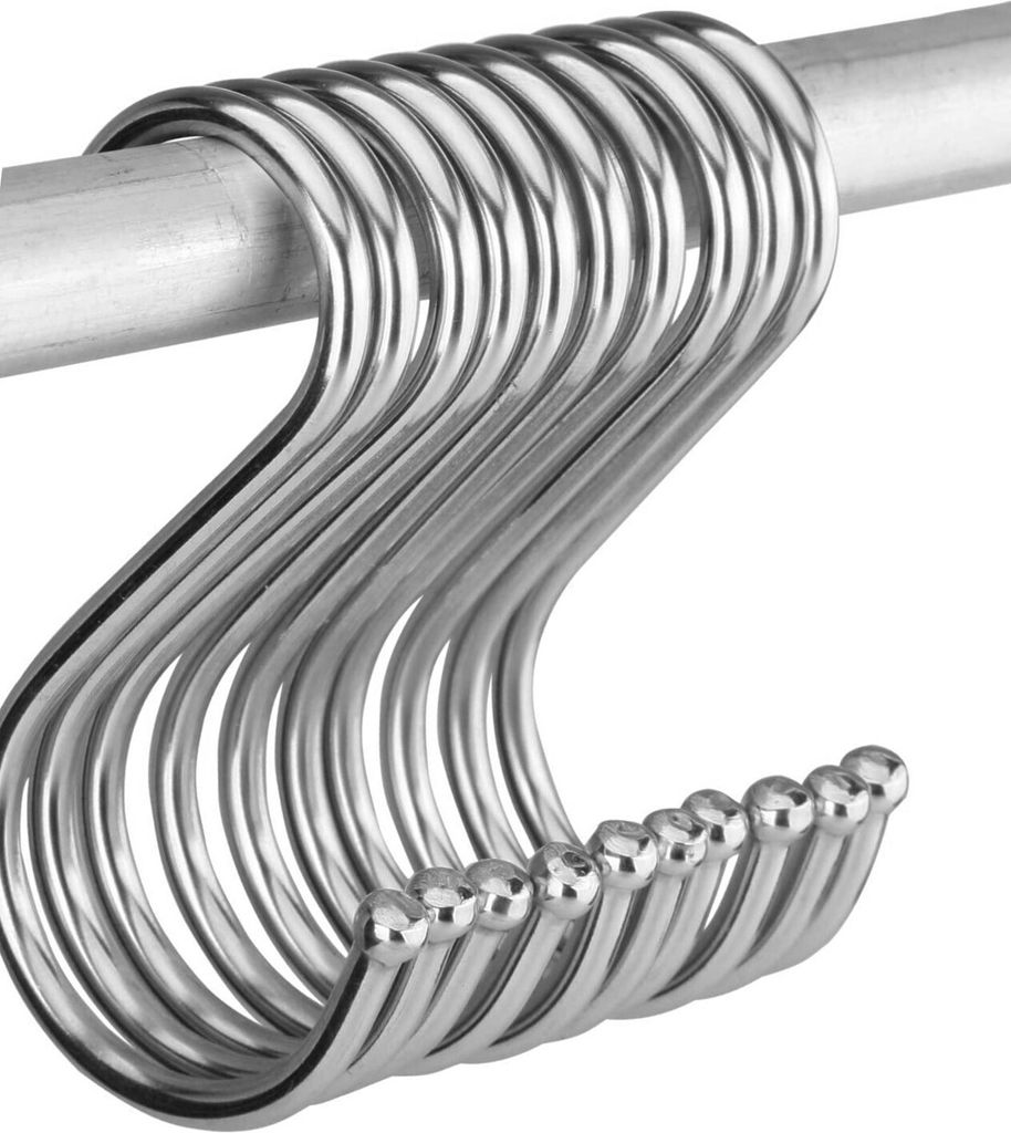 Set di 8 ganci a S grandi in metallo (acciaio zincato, 160 Immagine del prodotto 