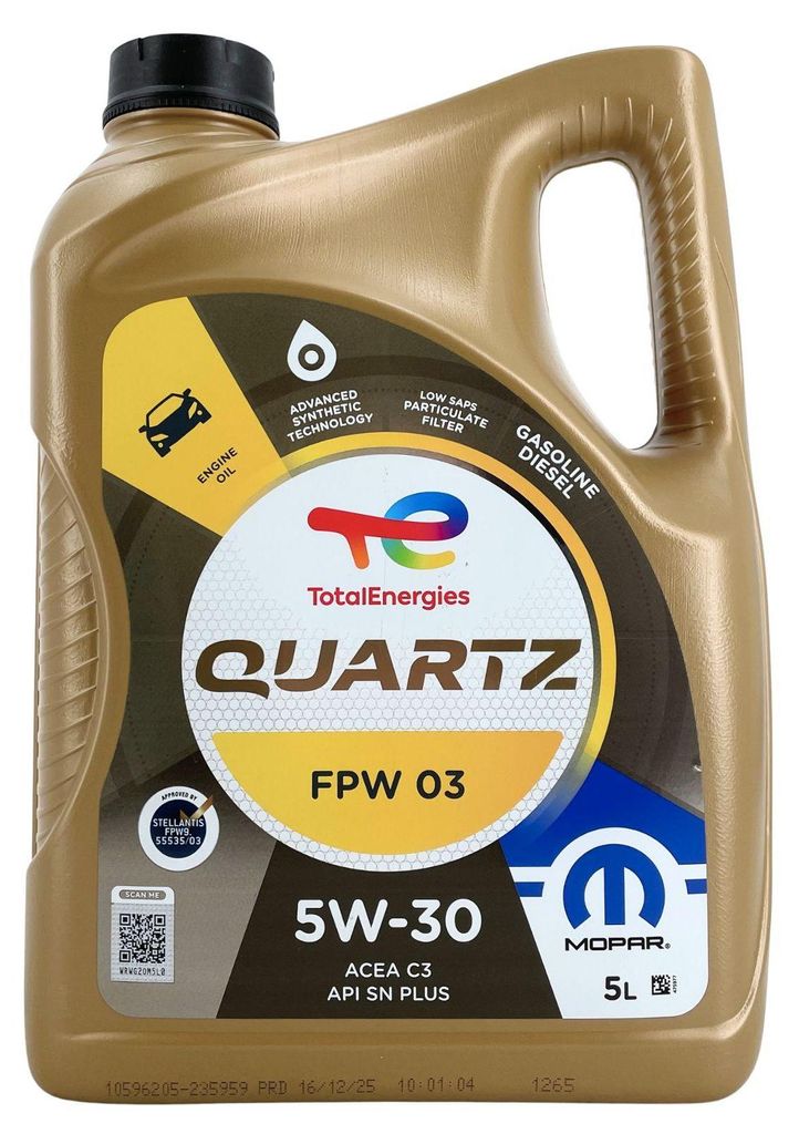 Total Quartz Mopar FPW03 5W-30 5 Liter (235959) Produktbild 
