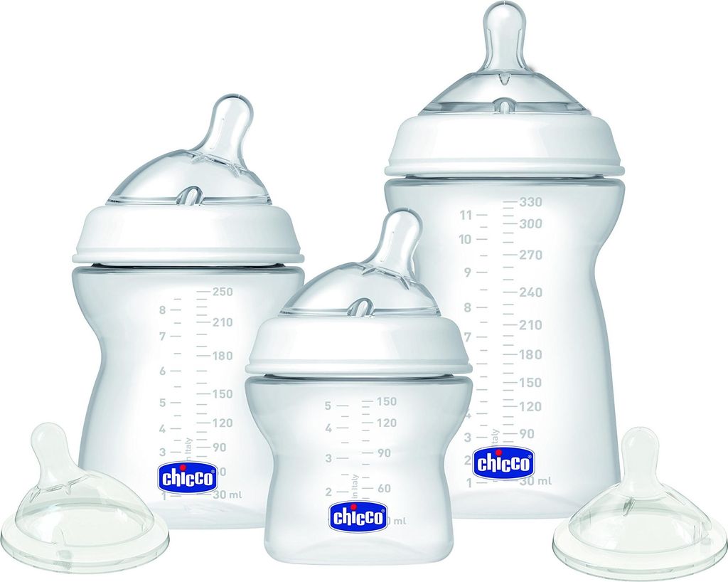 Chicco 00009797000000 Natural Feeling Kit Babyflasche, 330 ml/150 ml/250 ml