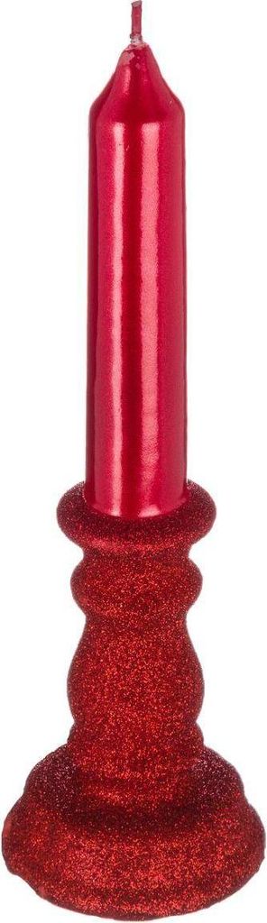 Kerze candle glitter h.20cm rot - Feeric Lights & Christmas