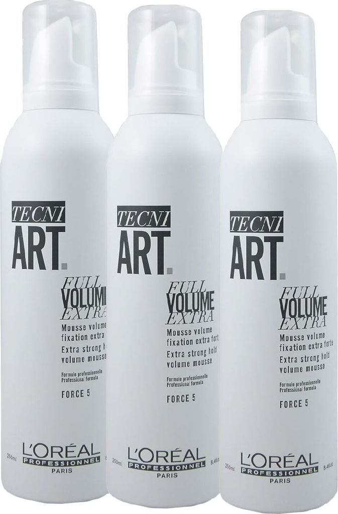 Loreal Tecni. ART Volume Extra Full 3 x 250 ml Haarschaum extremer halt Set