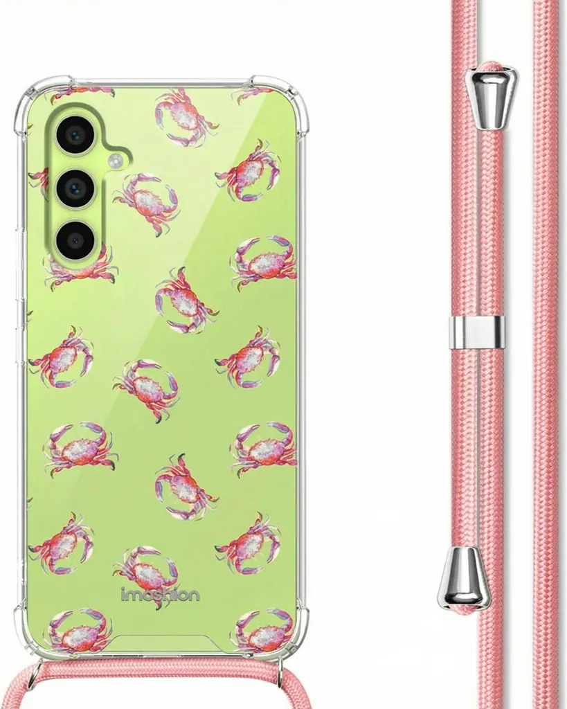 Custodia iMoshion Samsung A34 5G con Cordino Crab Watercolor Shop