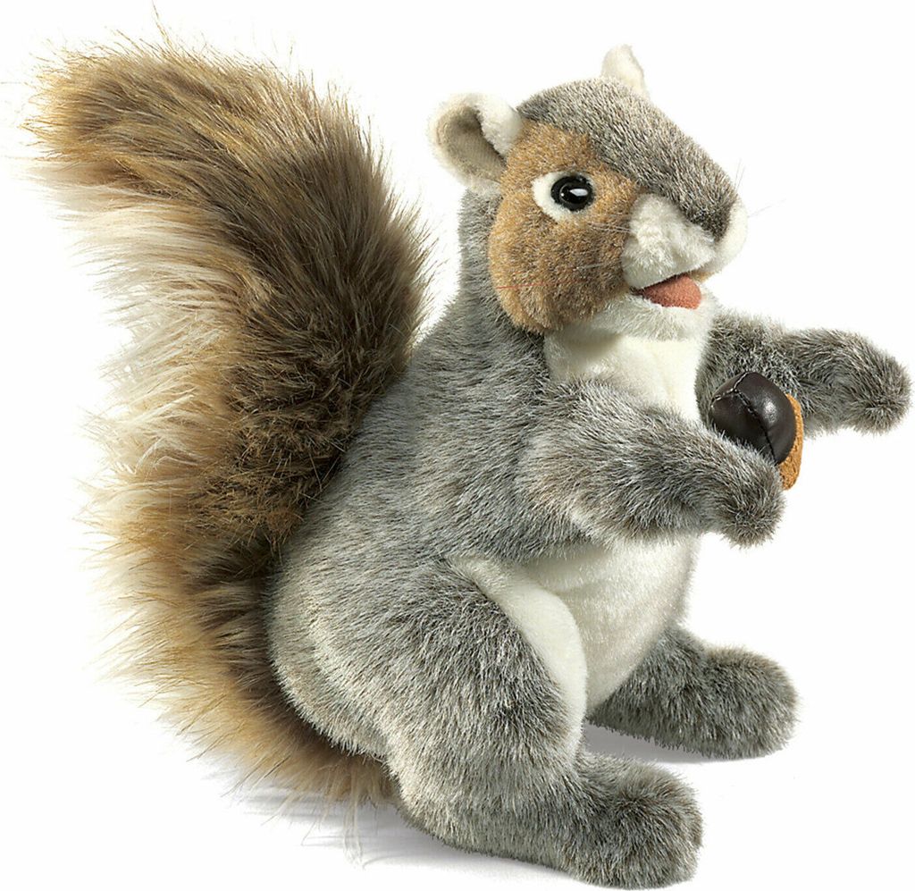 Folkmanis Eichhhörnchen Handpuppe 28 cm grau