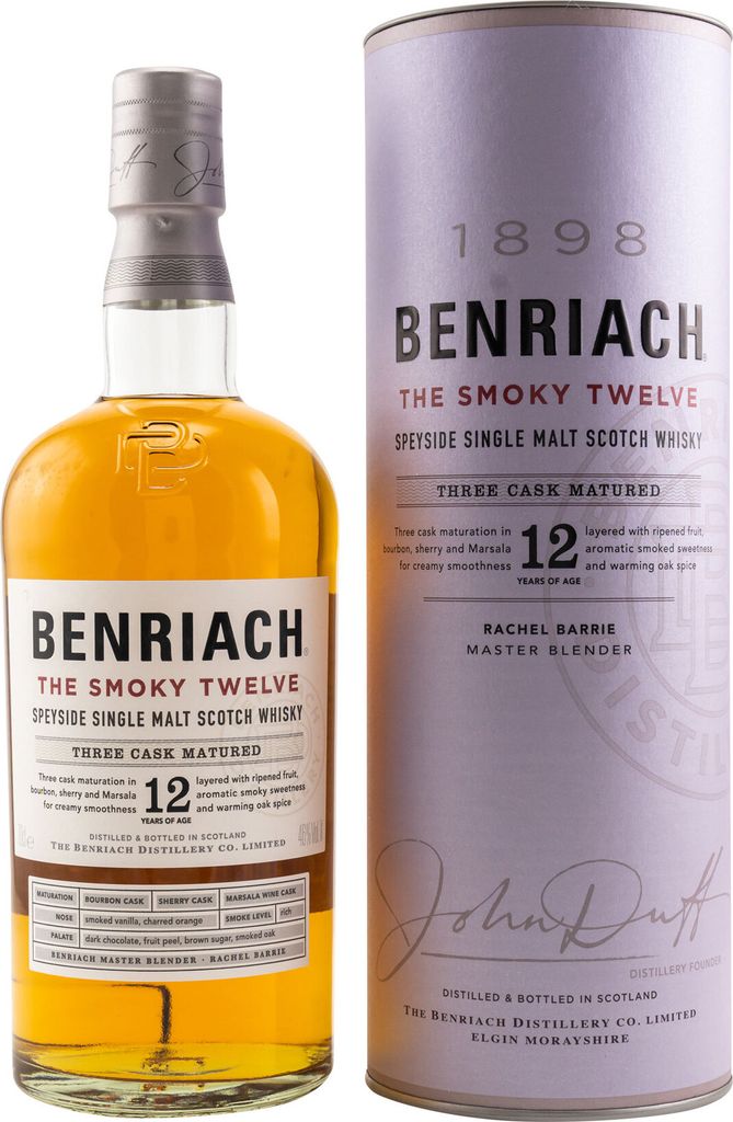 BenRiach 12 Years Smoky + Box 700ml 46% Vol.