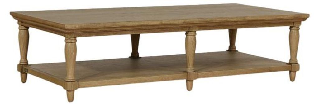 Langer Couchtisch im Shabby-Chic-Stil aus Eiche