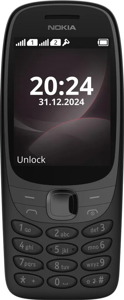 Nokia 6310 (2024) Noir : Téléphone de Secours Fiable avec Grande Autonomie
