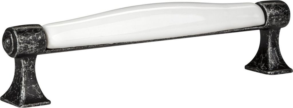 SOTECH Möbelgriff MARIE BA 128 mm Antik-Silber-Weiß Produktbild 