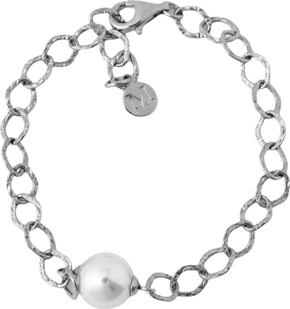Bracelet Femme Majorica Idéal pour Mariage et Soirée : Argent et Perles