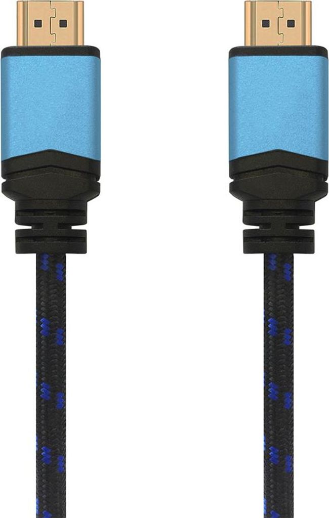 Aisens - hdmi kabel v2.0 premium high speed / hec 4k@60hz 18gbps, a/m-to-m, schwarz/blau, 10m