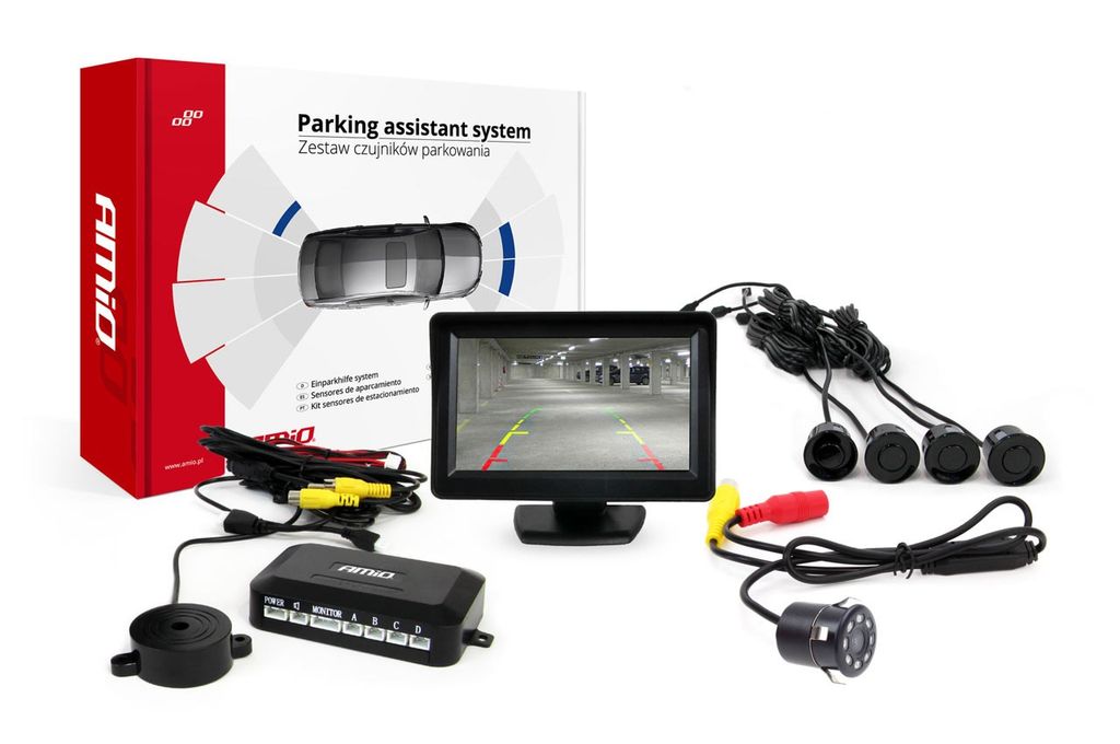 AMiO Parkovací asistent TFT01 4,3" s kamerou HD-307-IR Obrázok produktu 