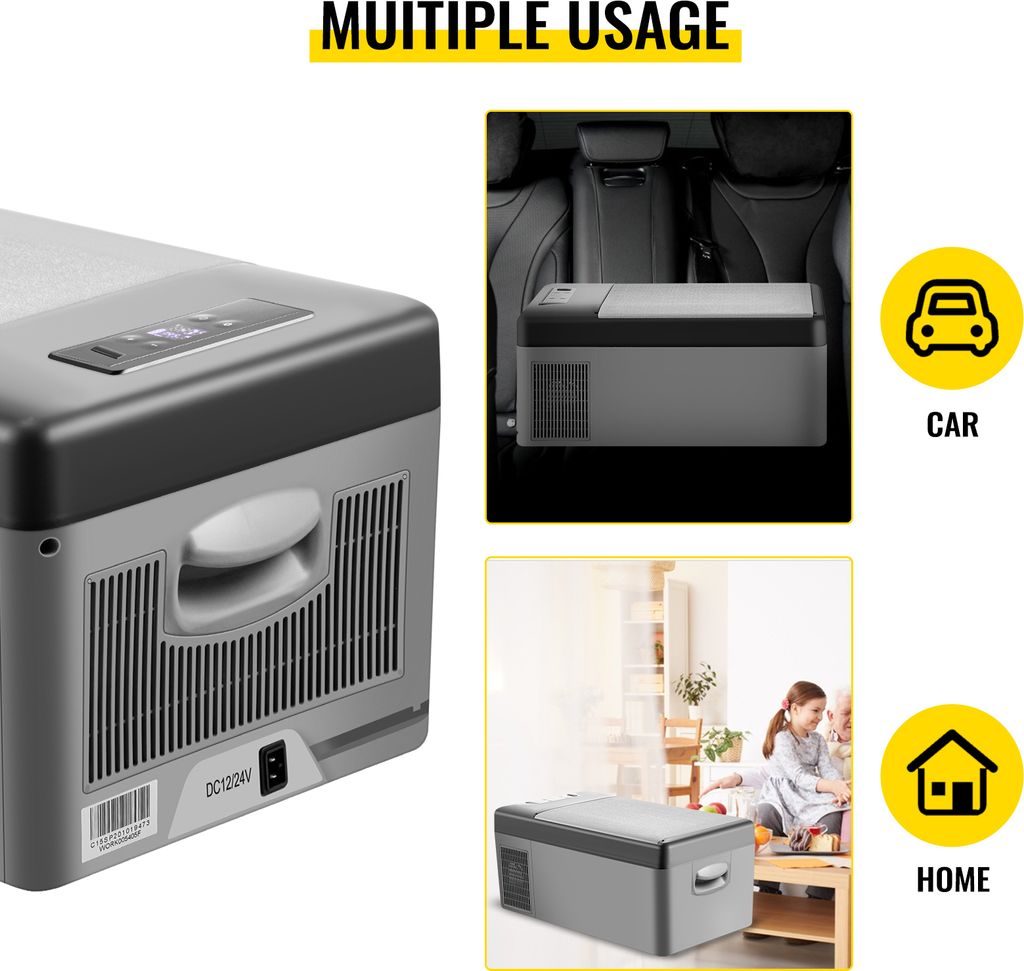 VEVOR Chladič do auta Kompresor 12V Chladnička 15L Mini Obrázek produktu 7