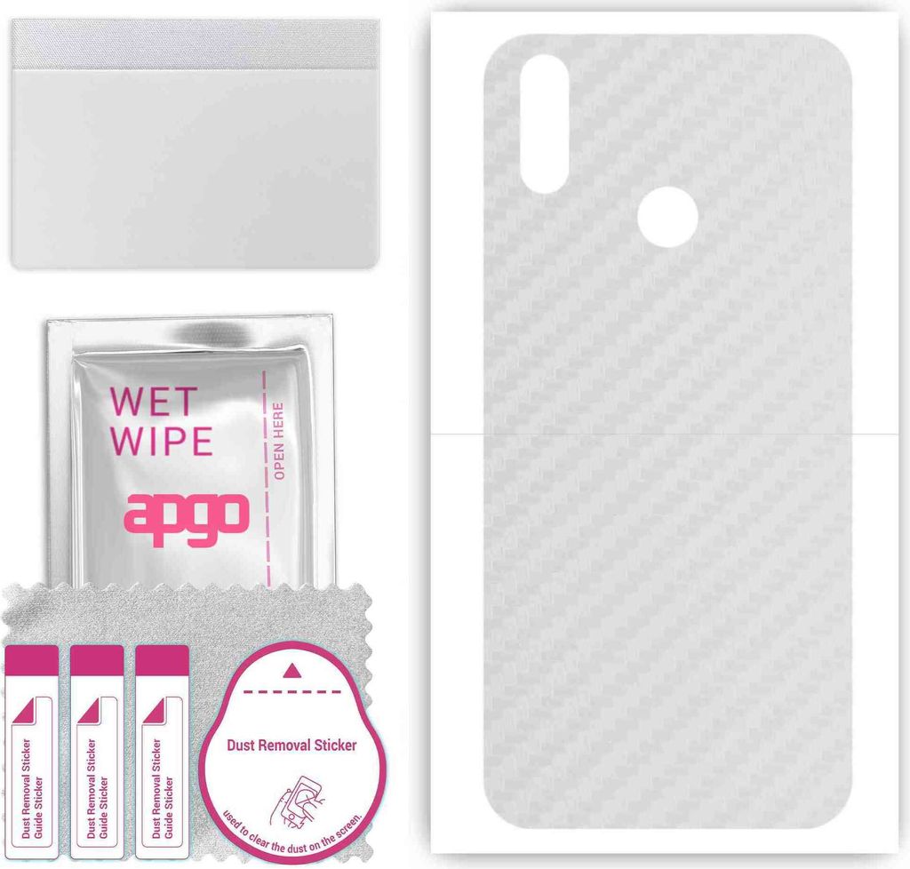 apgo Rückseite Schutzfolie, Skin, kompatibel mit Realme 3 Pro, Hinten Displayschutzfolie aus Vinylfolie, kratzfest, einfache Montage - Transparent...