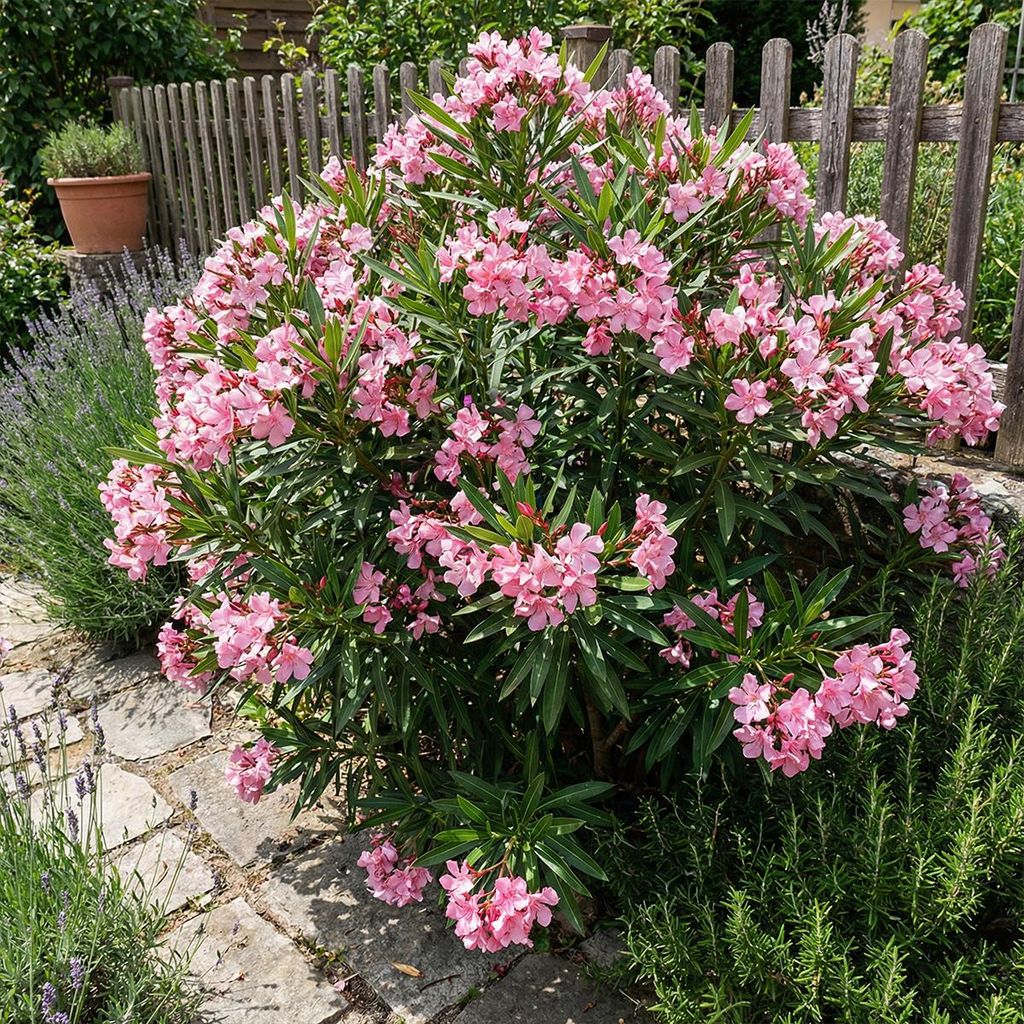 1x Nerium oleander licht roze P26 H80 Produktbild 